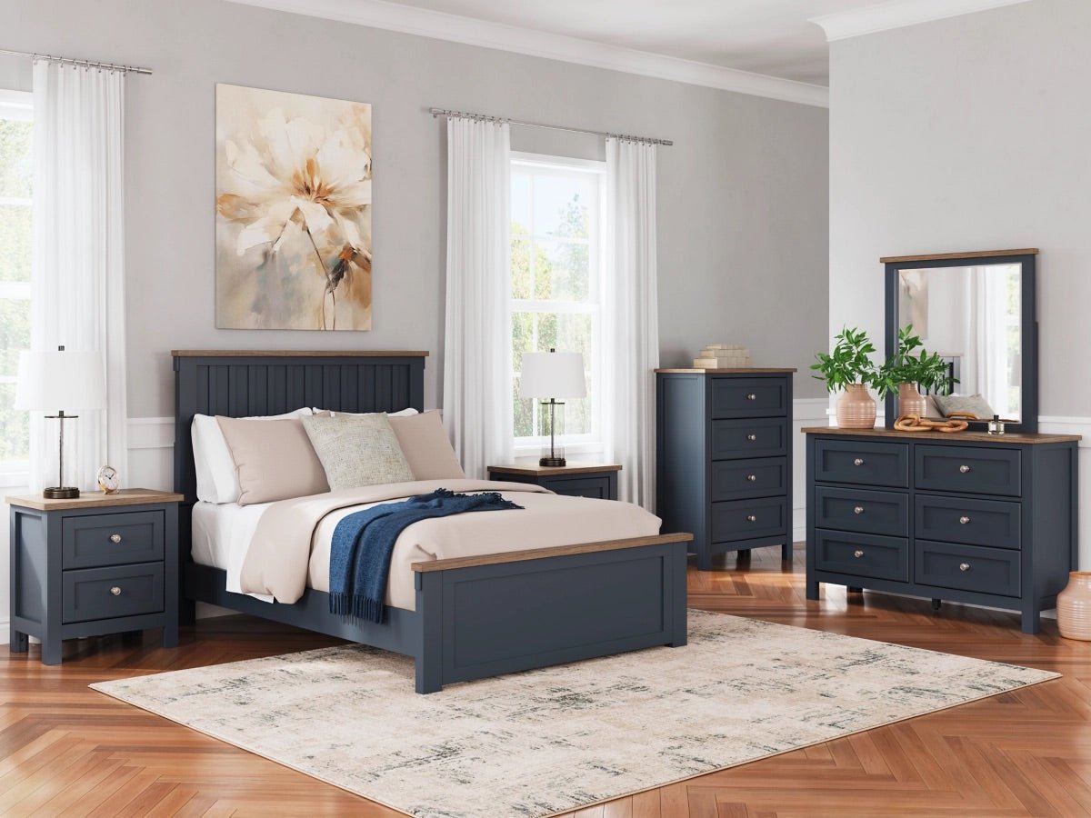 Landocken Panel Bed & Dresser & Mirror & Nightstand