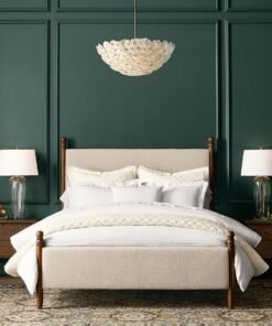 Bed with slat support system and adjustable base compatibility