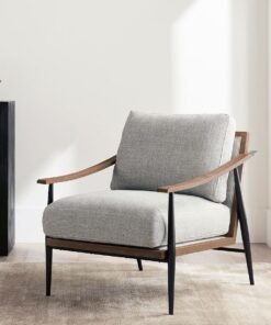 Upholstered chair with removable cushion covers