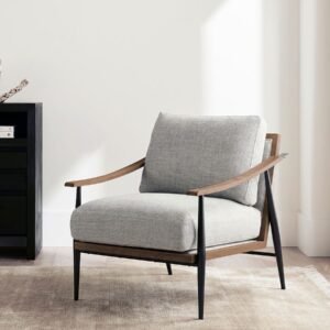 Upholstered chair with removable cushion covers