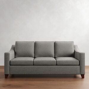 Sofa with slope arms and loose seat cushions