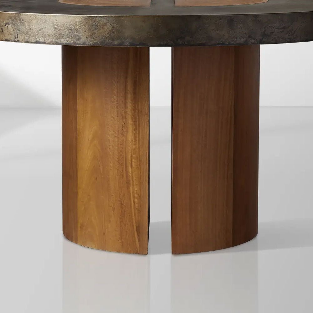 Reclaimed Yukas Wood Acacius Round Dining Table - Image 5