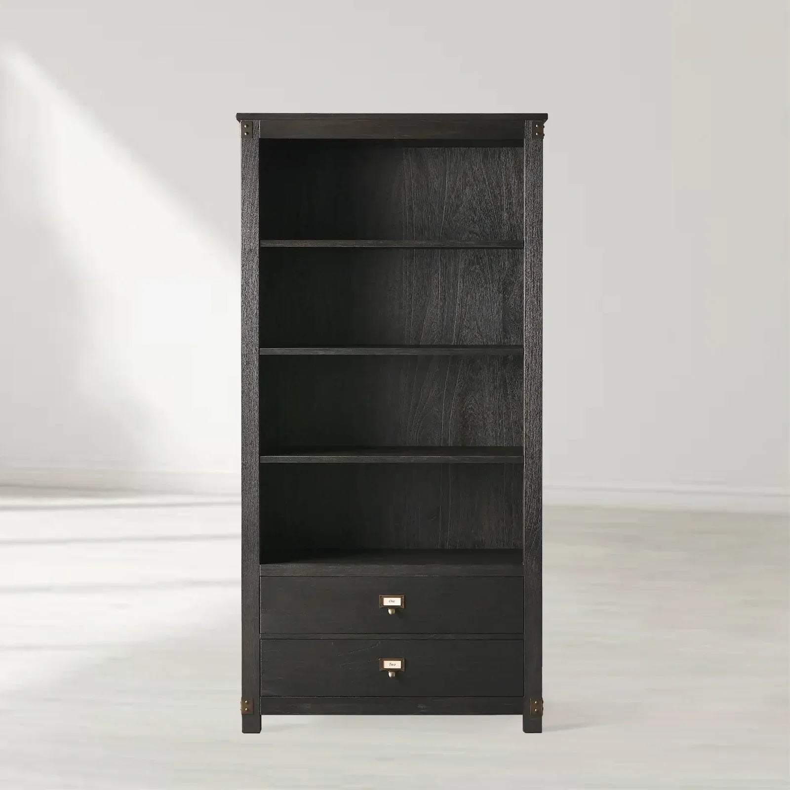 Telegraph Solid Wood Office Bookcase Hand-Distressed Tall Cabinets - Image 3