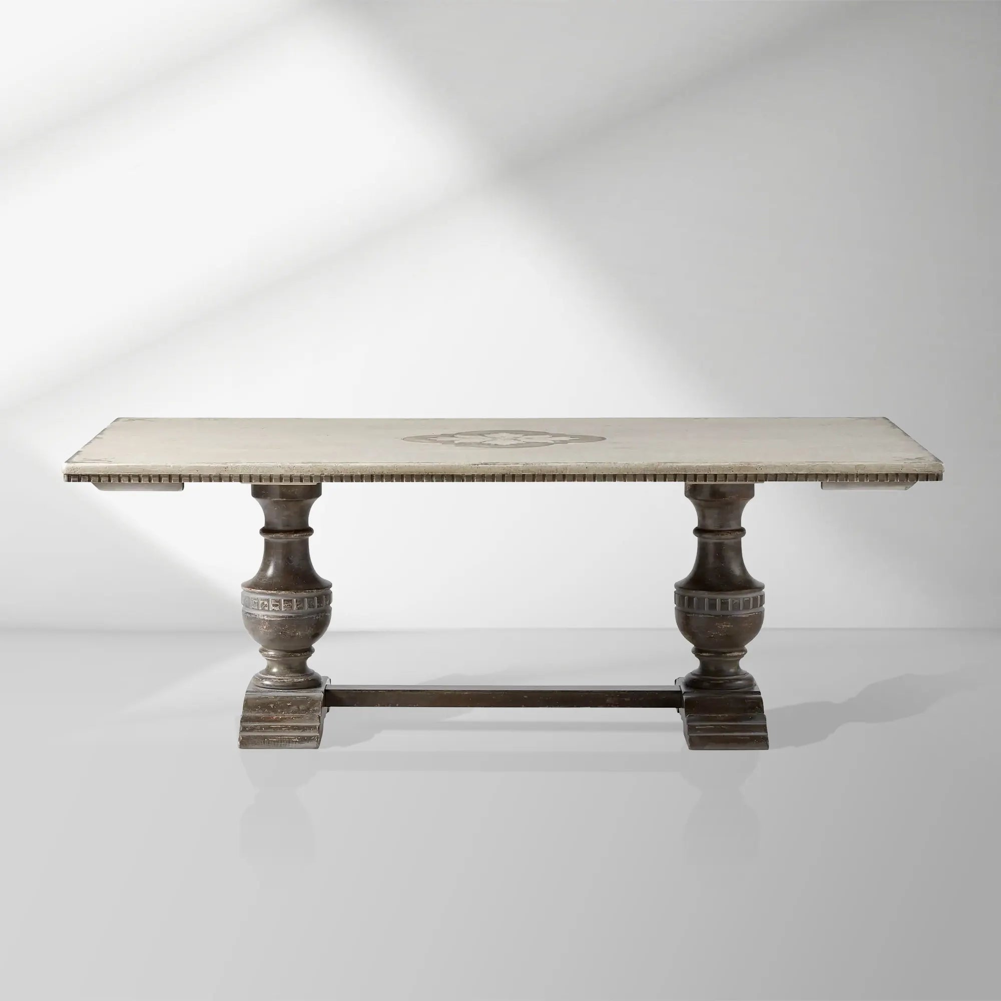 Florence Center Hand-painted Floral Extensions Dining Table