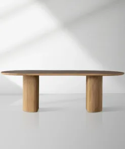Luxury Aster Dining Table With Stone Inlay Top