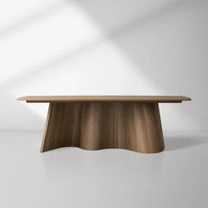 Cortina Boat-Shaped Top Dining Table American Walnut Wood
