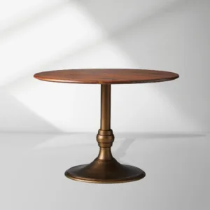 Modern Jacob Bistro Table with Wade Solid Cast Base