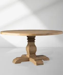 Kensington Round solid oak Top Dining Table with Finnish Pine Base