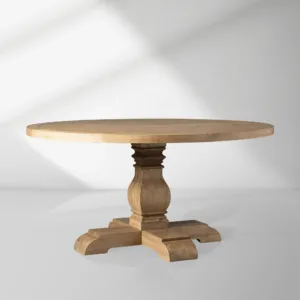 Kensington Round solid oak Top Dining Table with Finnish Pine Base