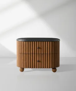 Black Marquina Marble Bedside Table Carlisley Bedroom Nightstands