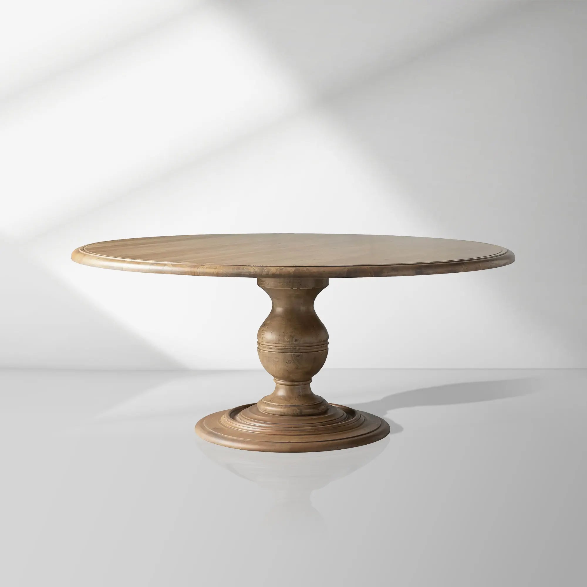 Asolo Round Dining Table Hand-Carved Tulipwood