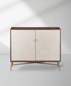 Seraphina Hand-Painted Champagne Gold Finish Sideboard Buffet Cabinet With Two-Door