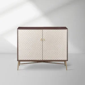 Seraphina Hand-Painted Champagne Gold Finish Sideboard Buffet Cabinet With Two-Door