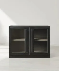 Factory Small Cabinet with Tempered Glass Doors