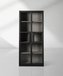 Factory Vintage French Cabinet With Glass Door