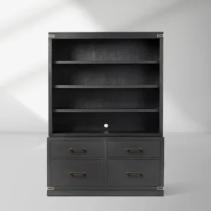 Tremont Wood Modular Bookcase Storage Cabinets with File Chest of Drawers Base