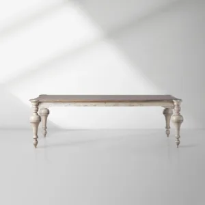 Alessia Bell'Arte Antique Solid Poplar Wood Dining Table