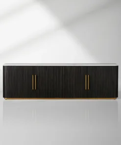 Finnley Sideboards Living Room Media Cabinets with Marble Top