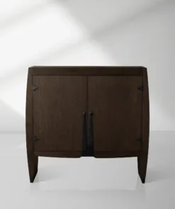 Dacia Solid Oak Storage Cabinet Vintage Sideboard