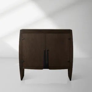 Dacia Solid Oak Storage Cabinet Vintage Sideboard