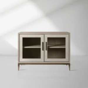 Malone Wood Sideboard Buffet Storage Cabinet With Two-Door Glass