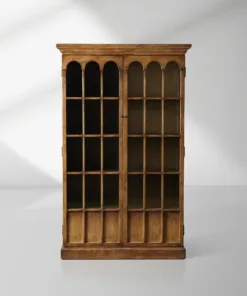 Merritt Solid Pine Tall Display Cabinet For Living Rooms Dining Areas Entryways