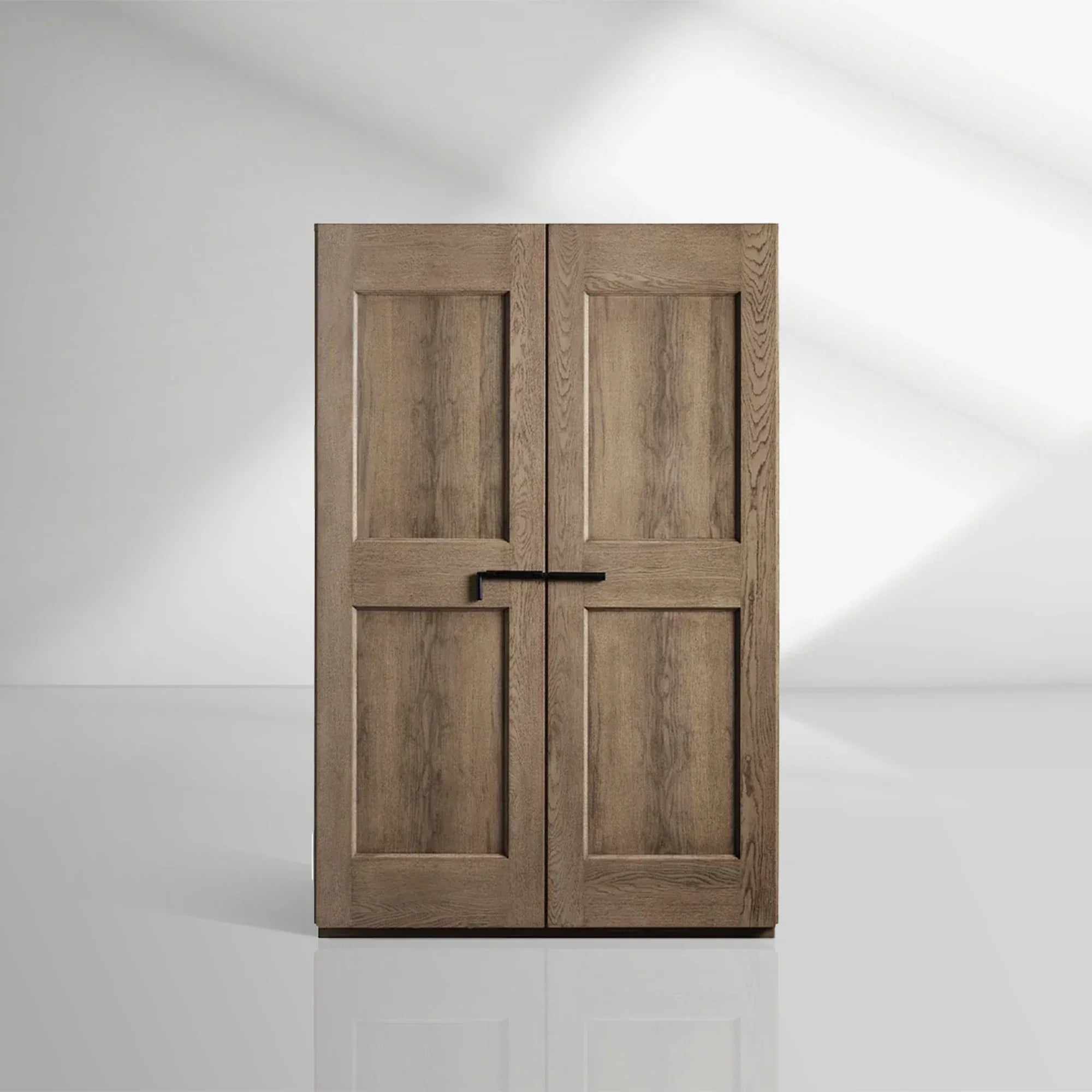 Turro Solid Oak Cabinet Rustic Living Room Tall Storage Cabinets