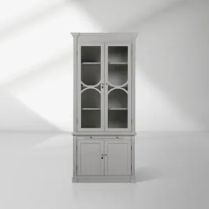 Athens Modular Single Wooden Display Cabinet with Glass-Front