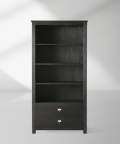 Telegraph Solid Wood Office Bookcase Hand-Distressed Tall Cabinets