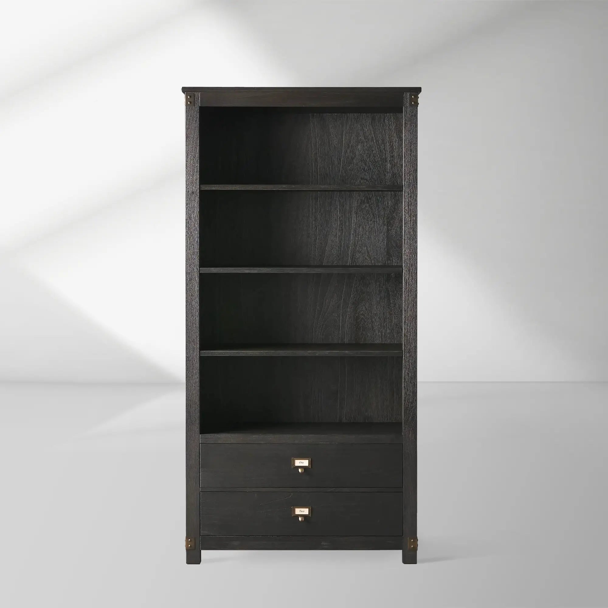 Telegraph Solid Wood Office Bookcase Hand-Distressed Tall Cabinets