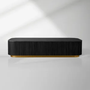 Finnley Solid Wood Coffee Table Stone Top Sofa Center Tea Table