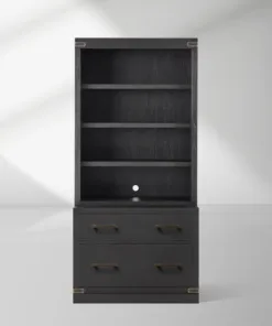 Tremont Modular Wood Bookcase Mid-Century Tall Cabinets