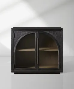 Hattie Oak Hall Chest Arched Design Storage Cabinets