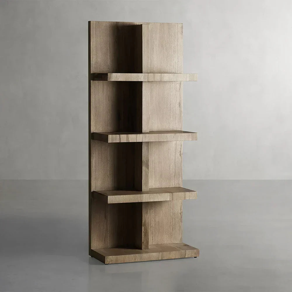 Leandro Solid Oak Wood Bookcase - Image 2