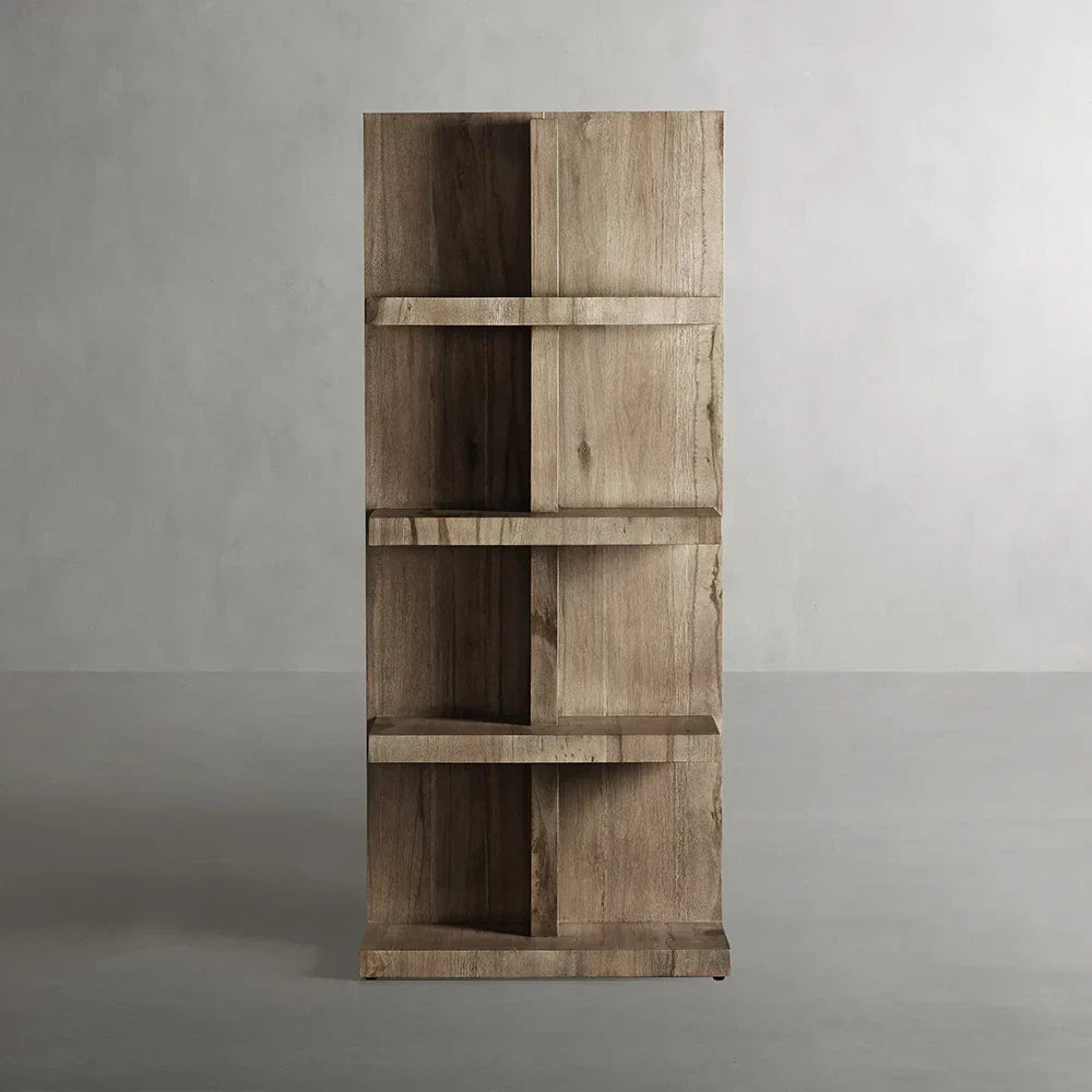 Leandro Solid Oak Wood Bookcase - Image 3