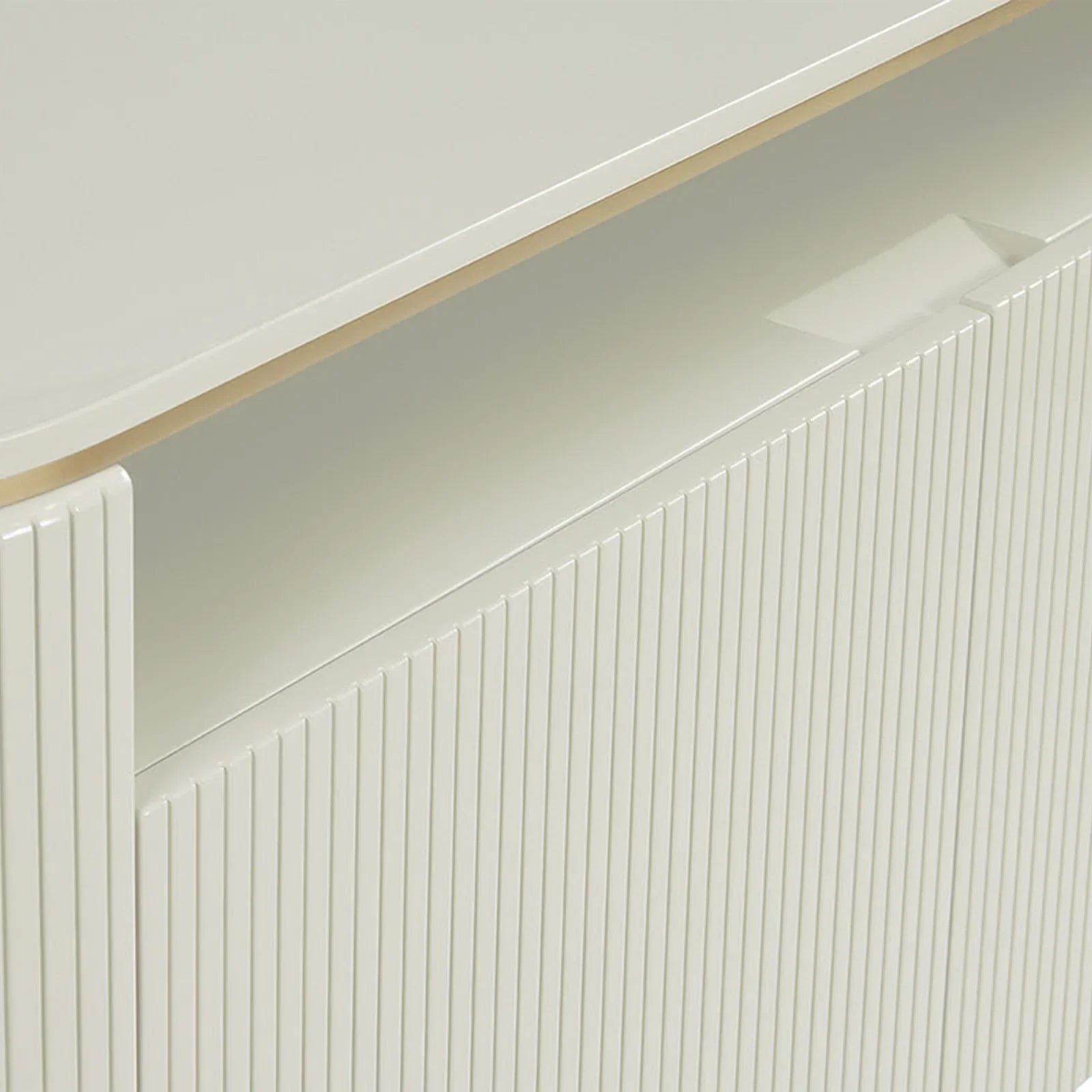 Panoso Curved Sideboard Luxury Buffet Cabinet With Gold stainless steel legs - Image 7