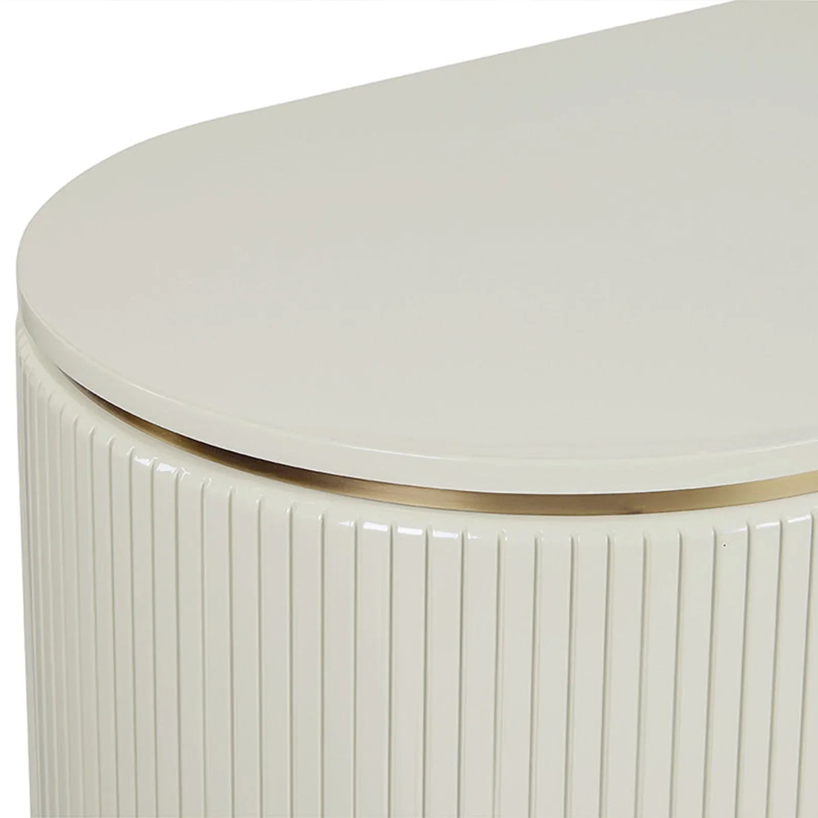 Panoso Curved Sideboard Luxury Buffet Cabinet With Gold stainless steel legs - Image 8