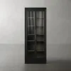 Rowan Modular Tall Display Cabinet Reeded Glass Doors