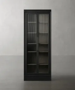 Rowan Modular Tall Display Cabinet Reeded Glass Doors