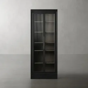 Rowan Modular Tall Display Cabinet Reeded Glass Doors