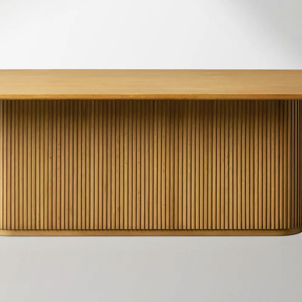 Hand-Fained Finnley Wood Rectangle Dining Table - Image 2