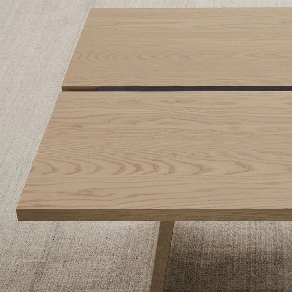 Carlisy Wood Rectangle Dining Table with Ash Wood Planks Top - Image 6
