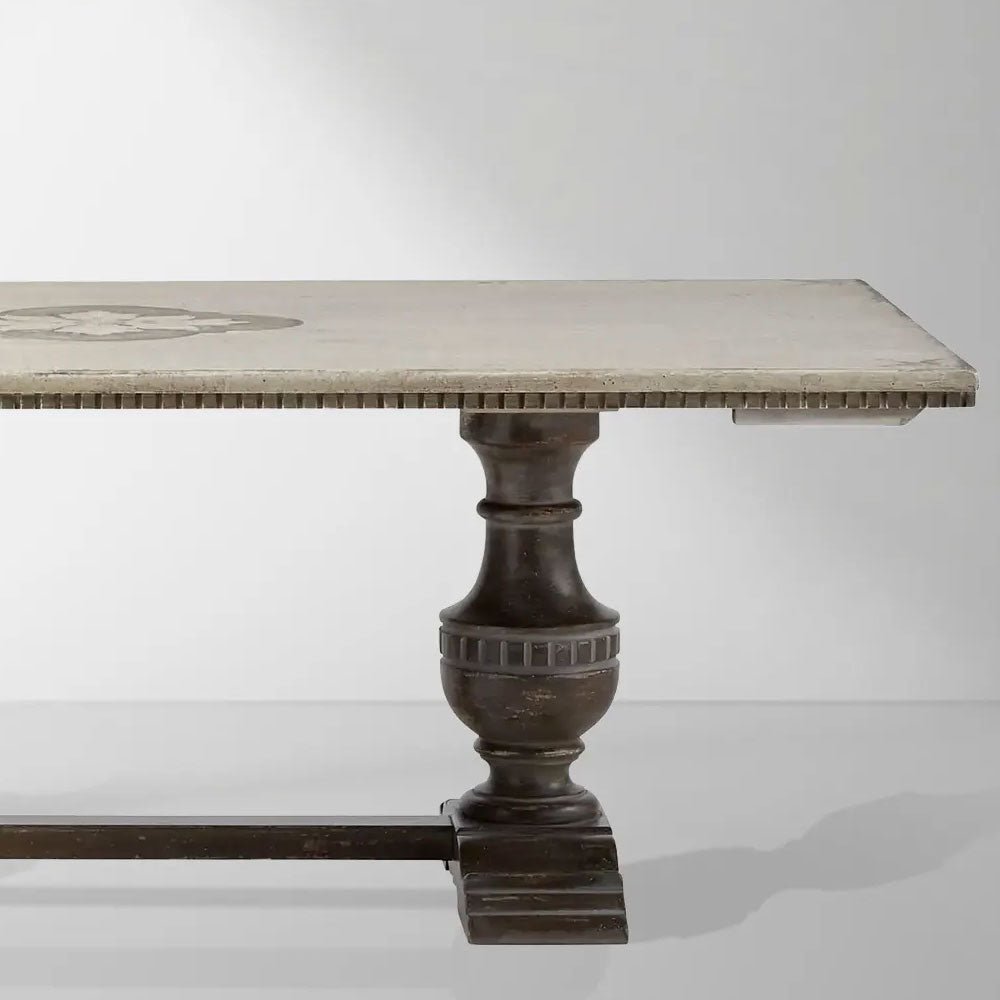 Florence Center Hand-painted Floral Extensions Dining Table - Image 4