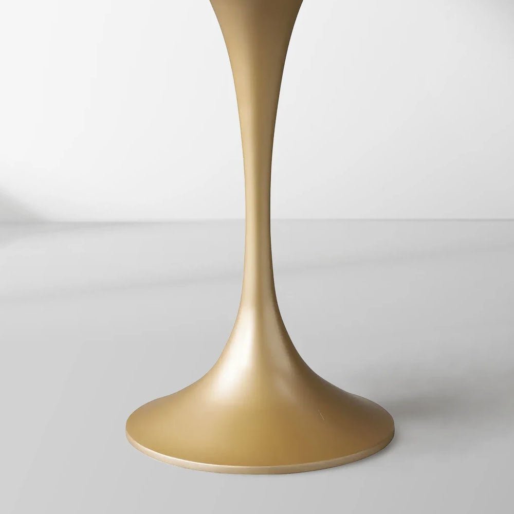 Saint Germain Tavern Small Dining Table Marble Top with Steel Base - Image 3