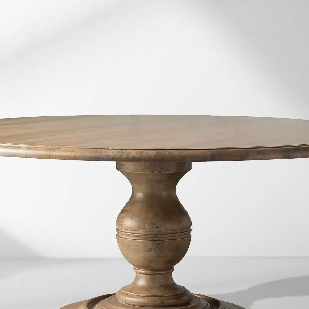 Asolo Round Dining Table Hand-Carved Tulipwood - Image 2