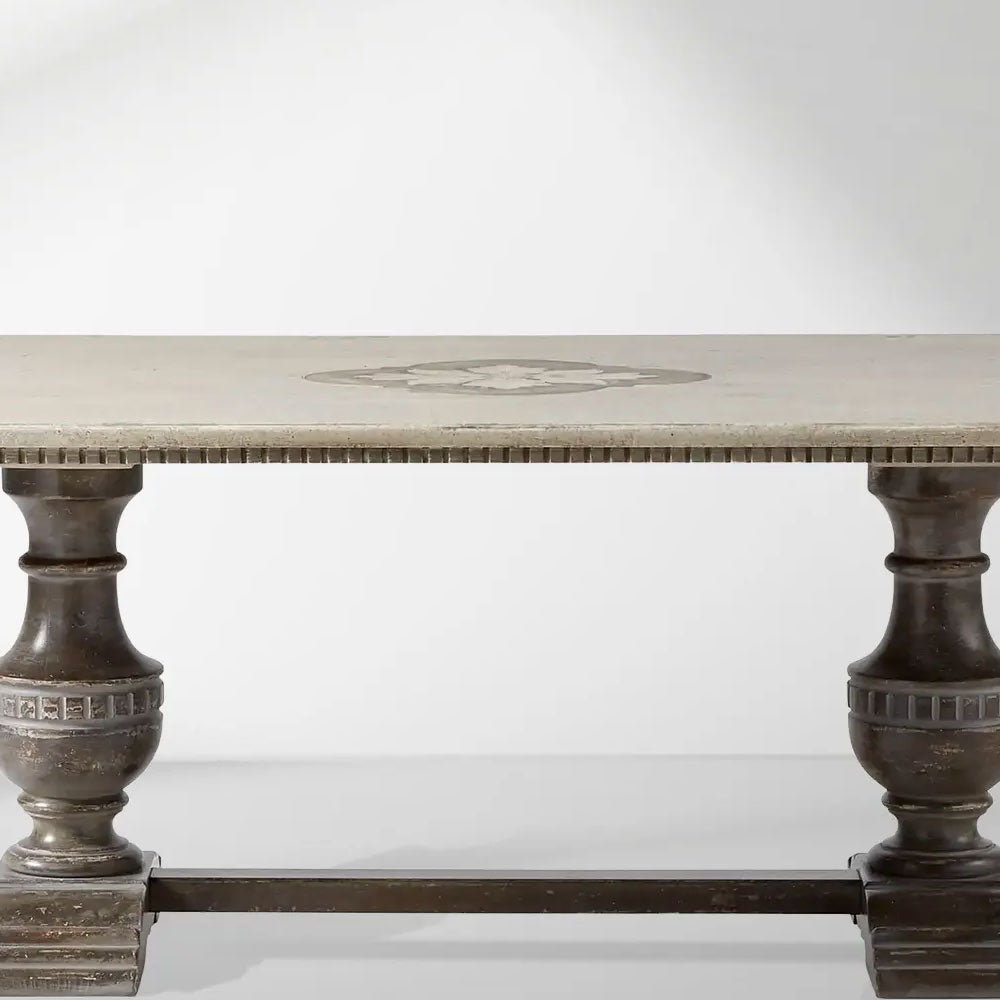 Florence Center Hand-painted Floral Extensions Dining Table - Image 3