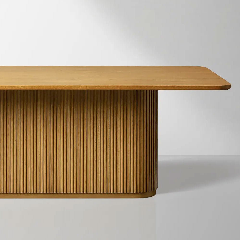 Hand-Fained Finnley Wood Rectangle Dining Table - Image 3