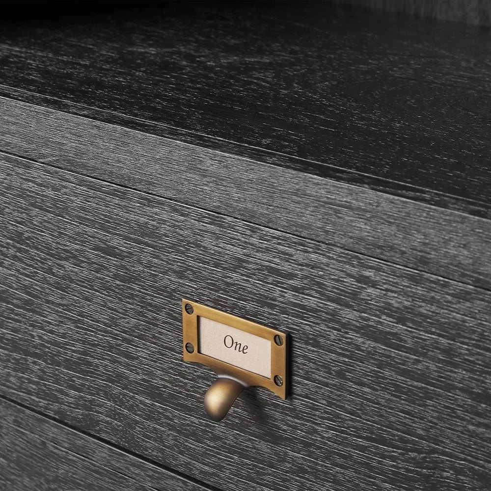 Telegraph Solid Wood Office Bookcase Hand-Distressed Tall Cabinets - Image 5