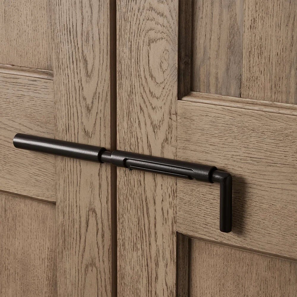 Turro Solid Oak Cabinet Rustic Living Room Tall Storage Cabinets - Image 4