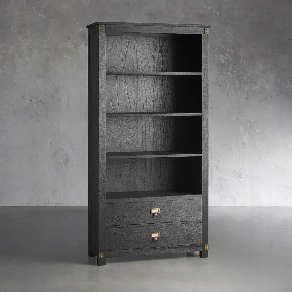 Telegraph Solid Wood Office Bookcase Hand-Distressed Tall Cabinets - Image 4